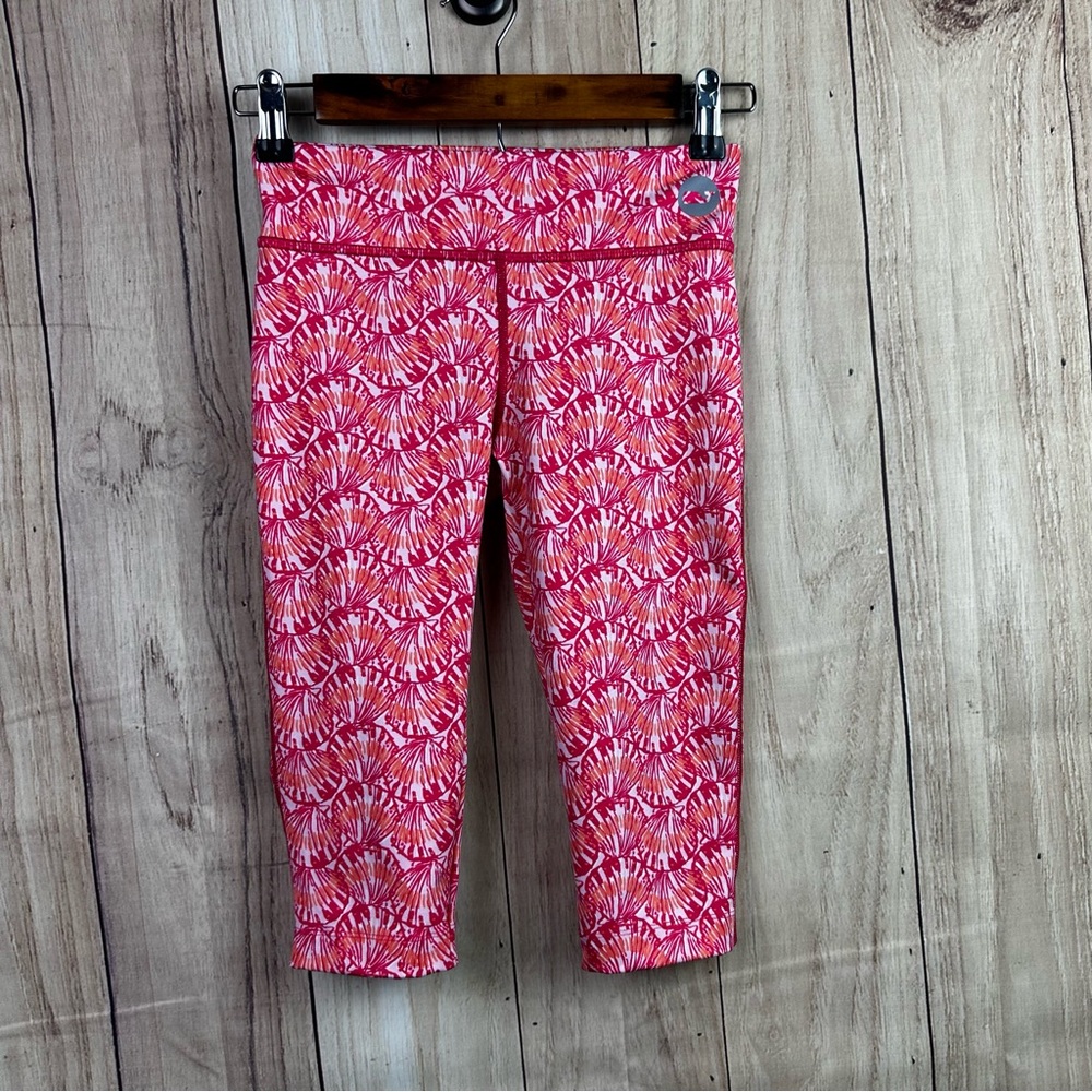 Vineyard Vines Pink and White Kids Leggings